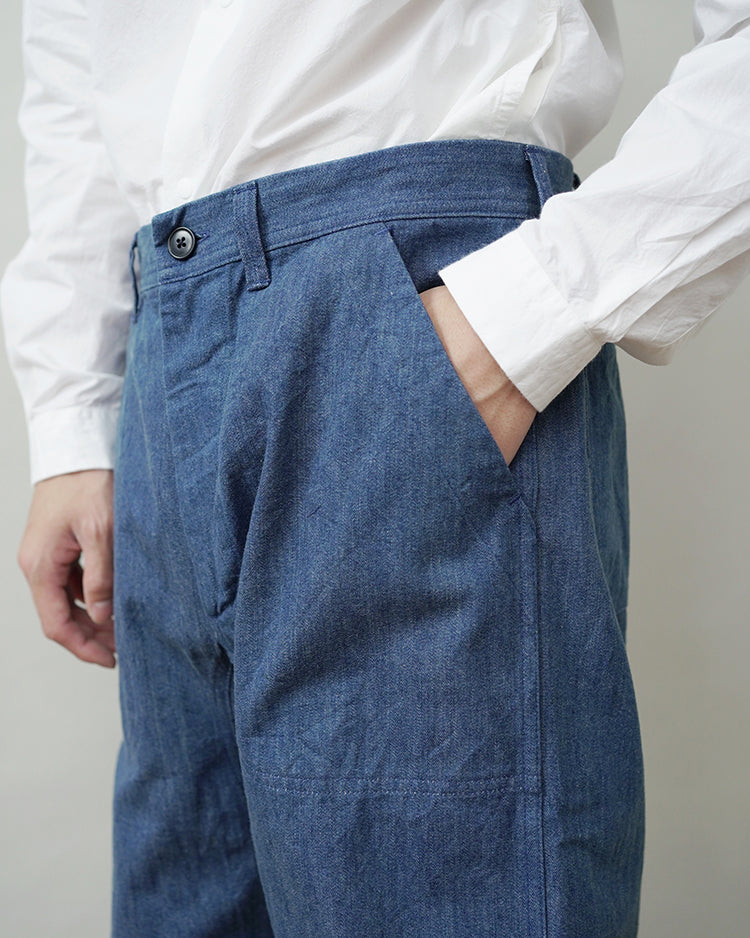 YAECA US NAVY DENIM PANTS WIDE