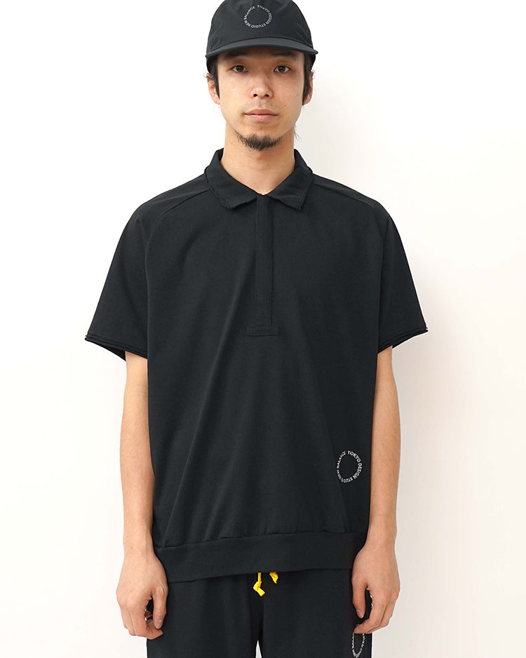 TOKYO DESIGN STUDIO New Balance Short Sleeve button down Polo - BK