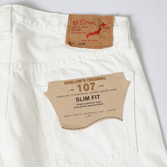 orSlow 107 IVY SLIM FIT JEANS WHITE DENIM