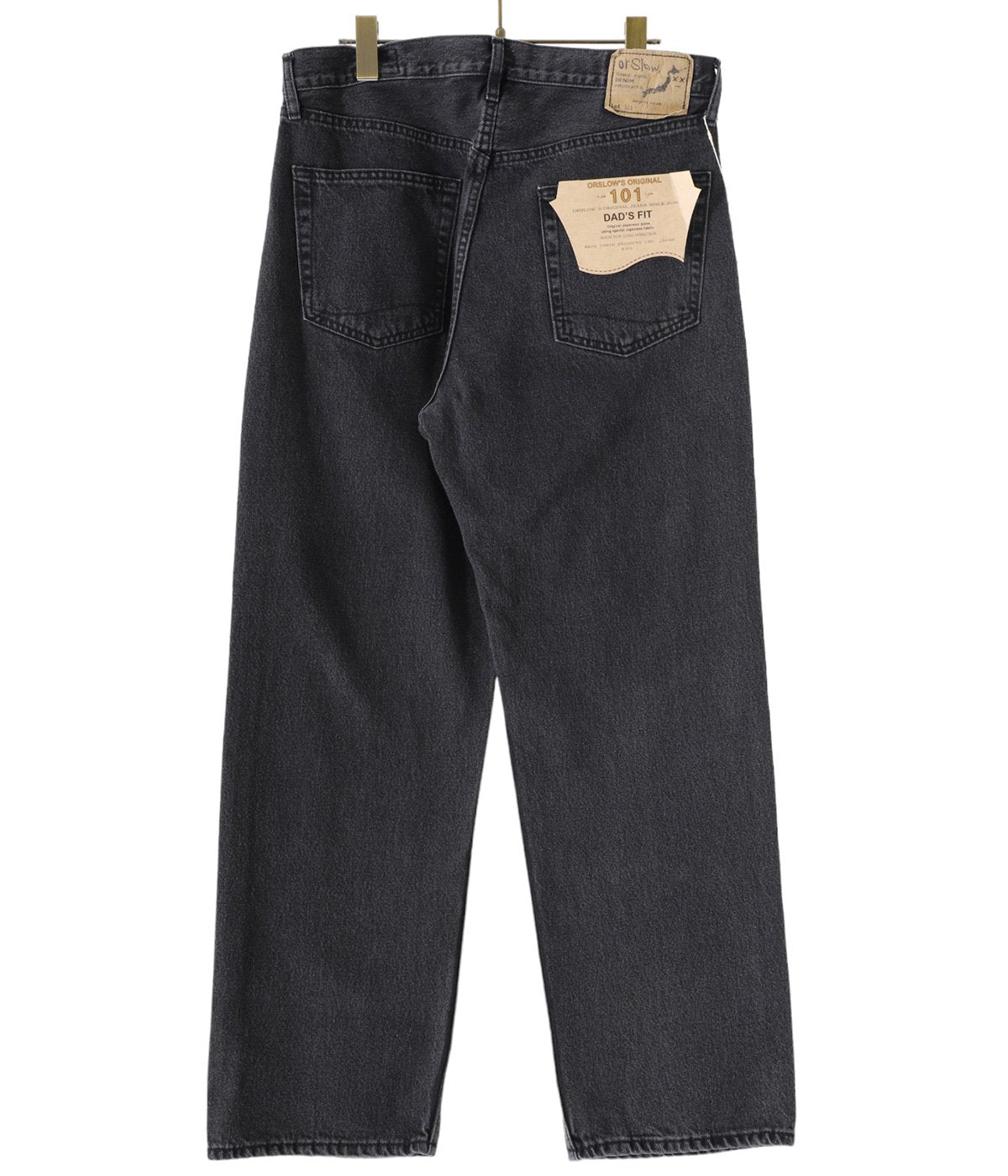 orSlow 101 DAD'S FIT DENIM PANTS Black Denim Stone