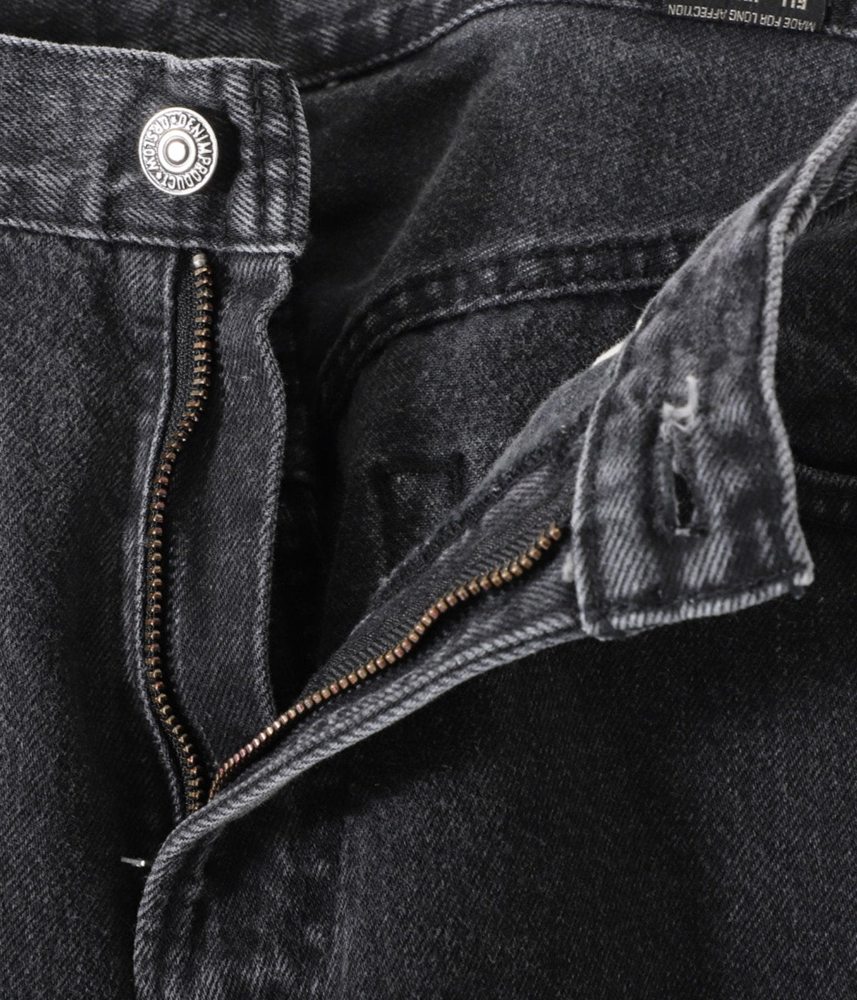 orSlow 101 DAD'S FIT DENIM PANTS Black Denim Stone