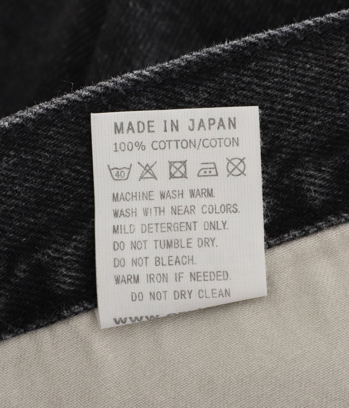 orSlow 101 DAD'S FIT DENIM PANTS Black Denim Stone