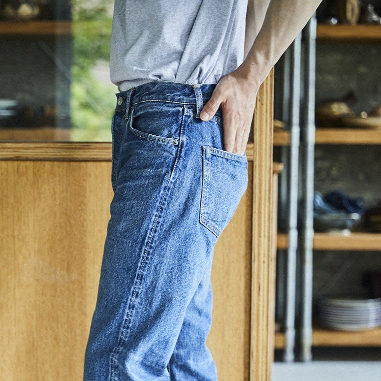 orSlow SHORT LENGTH 105 STANDARD SELVEDGE DENIM 2YR WASH