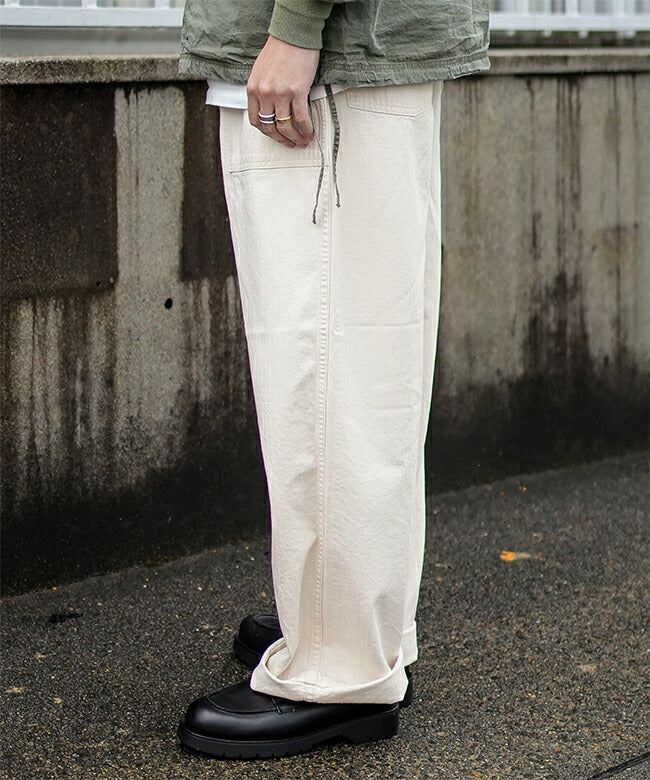 orSlow HERRINGBONE SUMMER FATIGUE PANTS Ecru