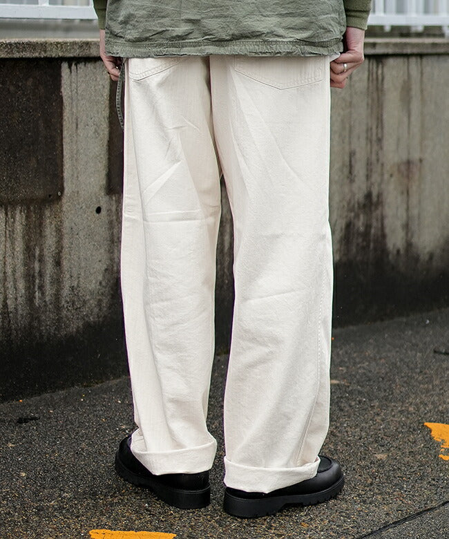 orSlow HERRINGBONE SUMMER FATIGUE PANTS Ecru