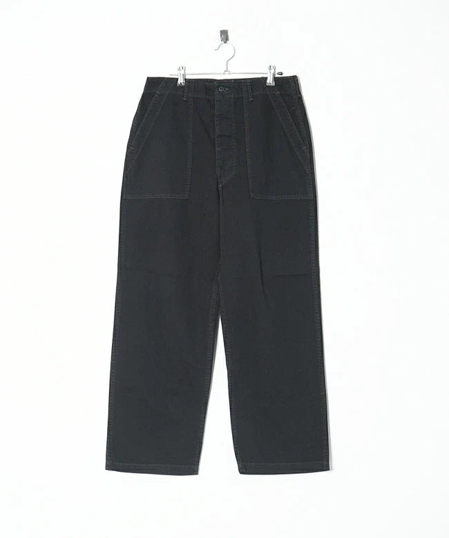 orSlow HERRINGBONE SUMMER FATIGUE PANTS Black