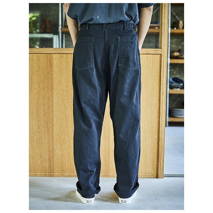 orSlow HERRINGBONE SUMMER FATIGUE PANTS Black