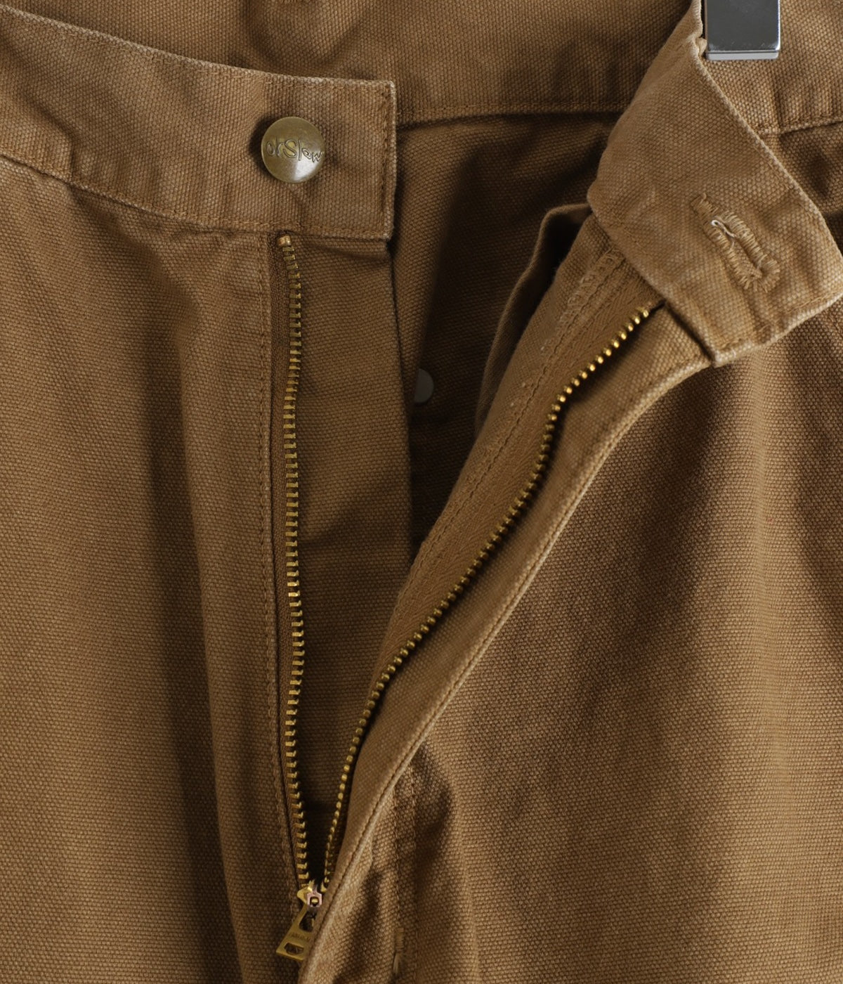 orSlow DAD'S FIT OXFORD PAINTER PANTS BROWN