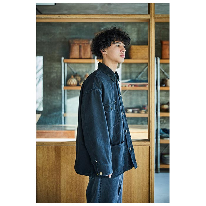 orSlow Relax Fit Oxford Coverall Black