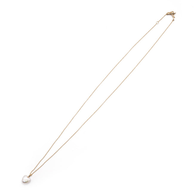 Porter Classic NATURAL HEART PEARL GOLD NECKLACE