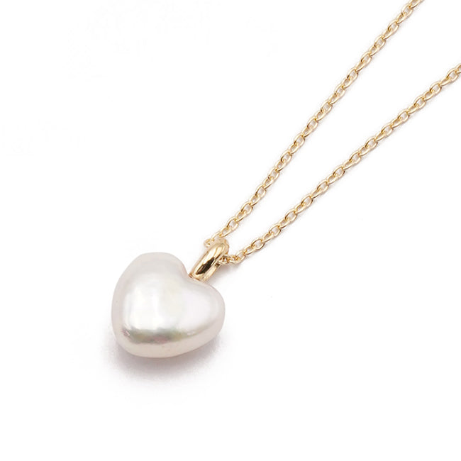 Porter Classic NATURAL HEART PEARL GOLD NECKLACE