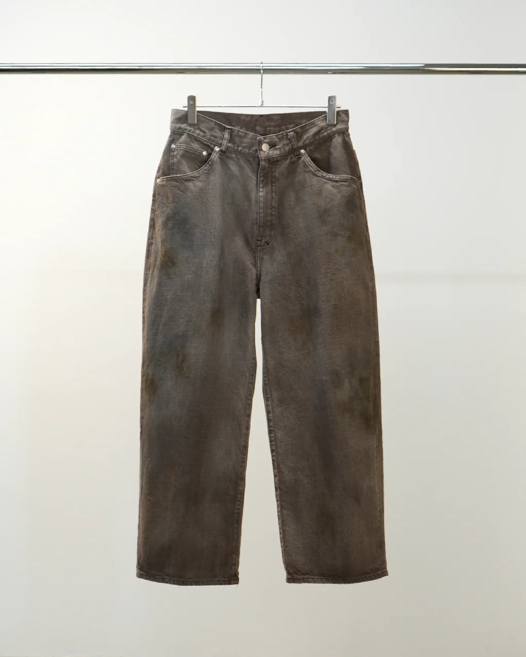 ANCELLM  DENIM PANTS #01 AGING01 (BROWN)