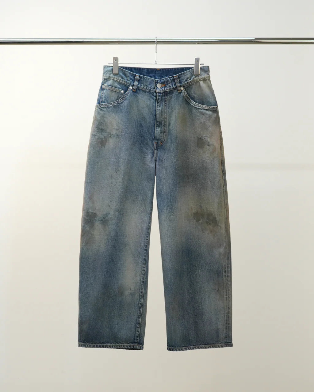 ANCELLM  DENIM PANTS #01 AGING01 (INDIGO)