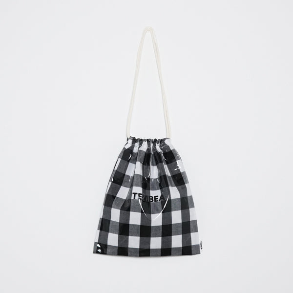 TEMBEA PVC DRAWSTRING BAG GINGHAM
