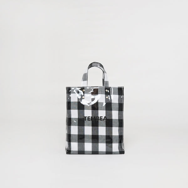 TEMBEA PVC PAPER TOTE SMALL GINGHAM