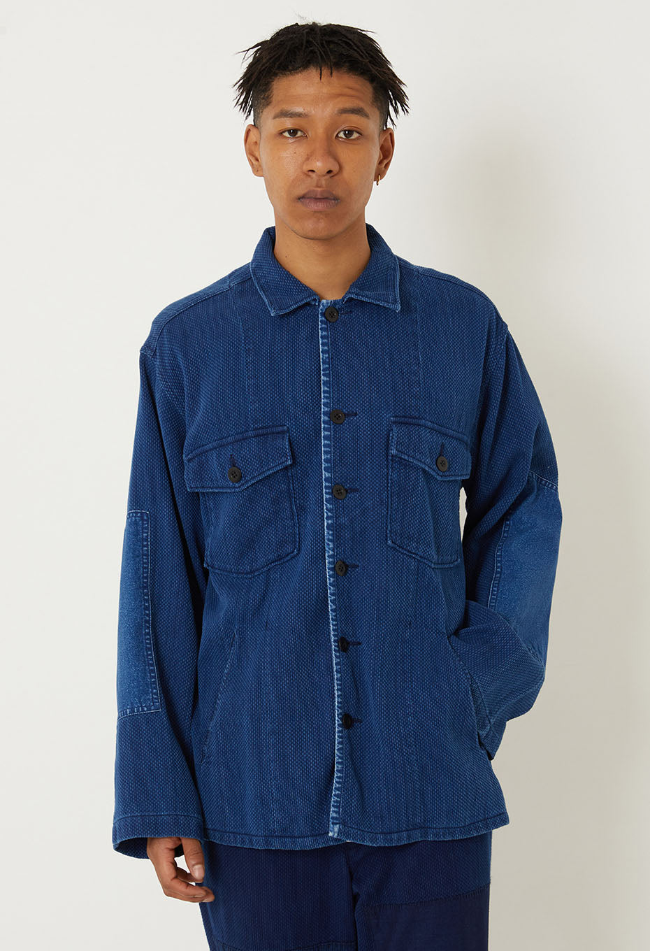 BLUE BLUE JAPAN Casezomesashiko Fatigue Shirt