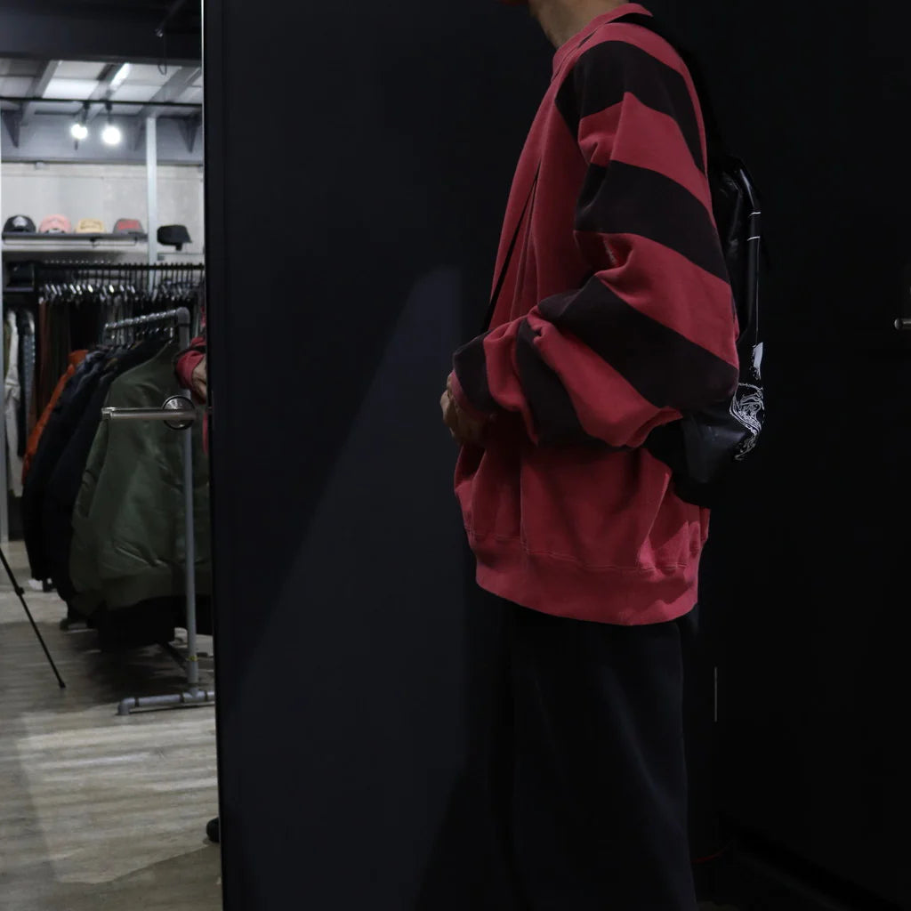 Cav Empt C.E OVERDYE STRIPE SLEEVE BIG CREW NECK