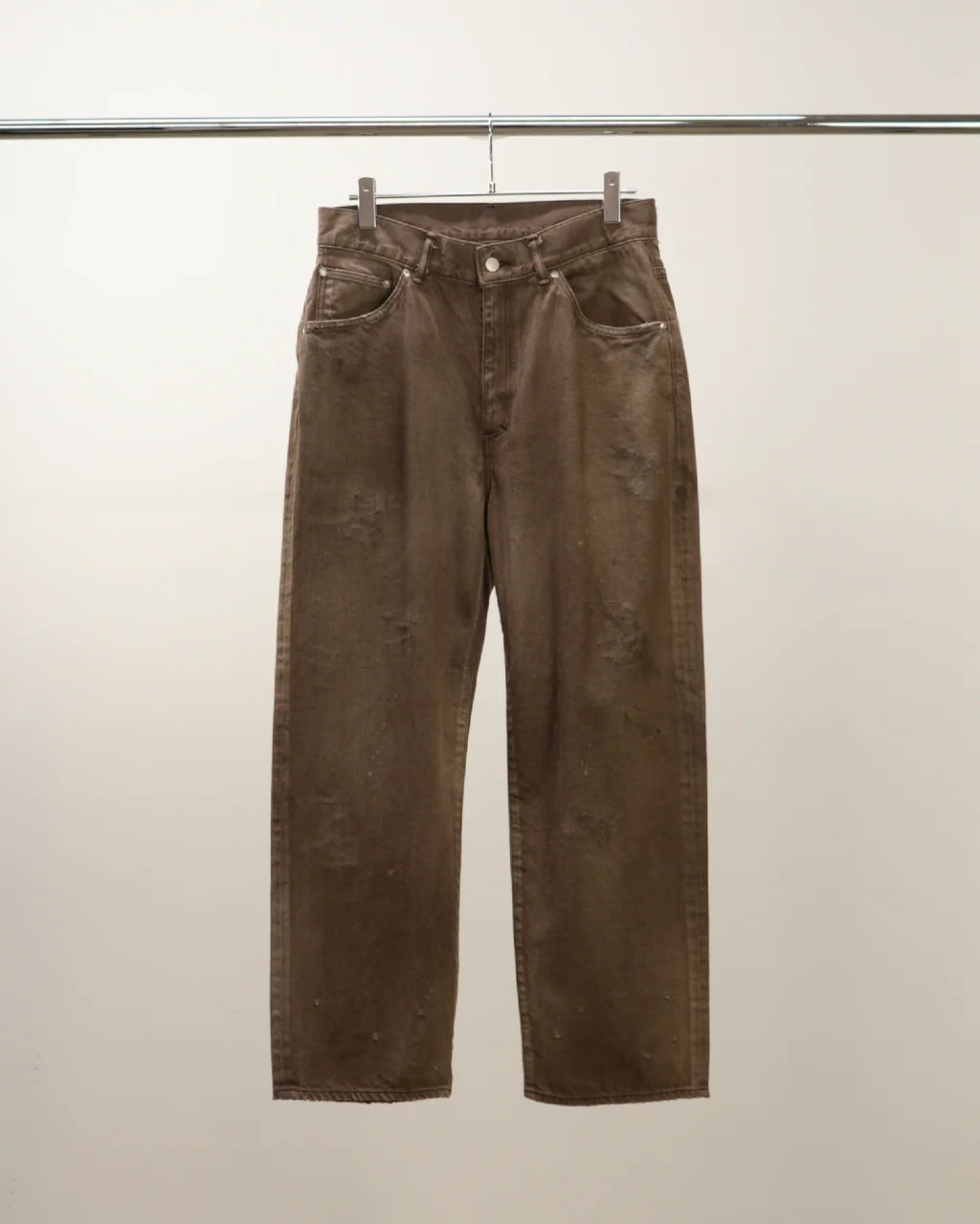 ANCELLM DENIM PANTS #02 AGING01 (BROWN)