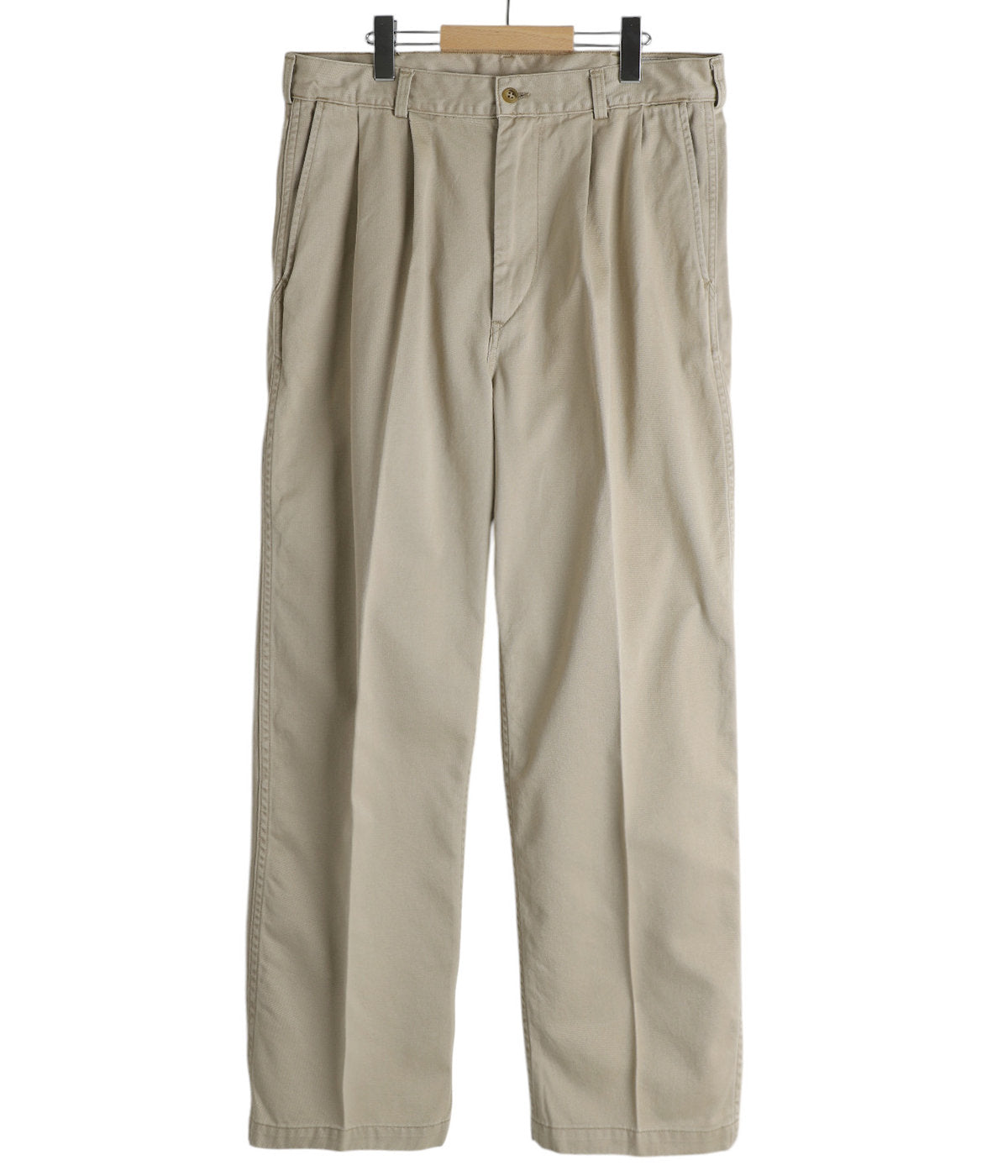 orSlow TWO TUCK WIDE TROUSERS Khaki