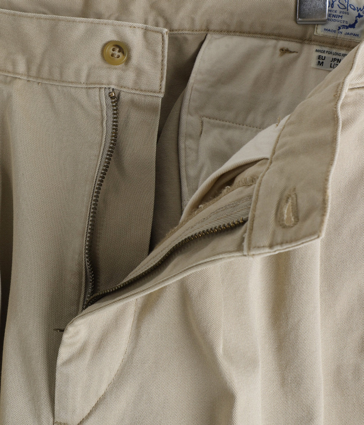 orSlow TWO TUCK WIDE TROUSERS Khaki
