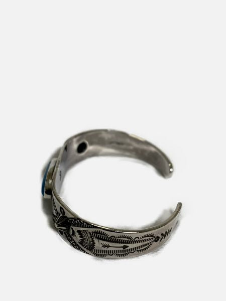 LARRY SMITH OVAL TURQUOISE BRACELET -SHELL-