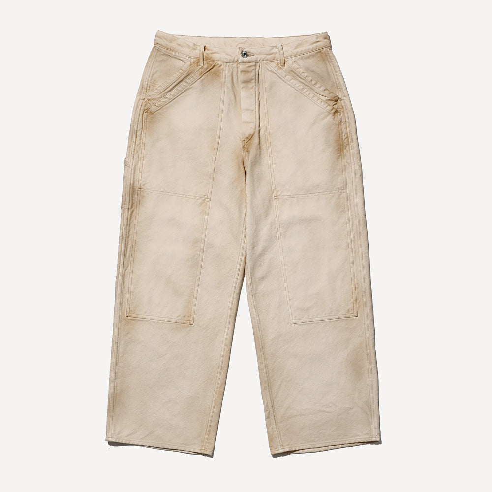 A.PRESSE Vintage Silk Hemp Double Knee Pants