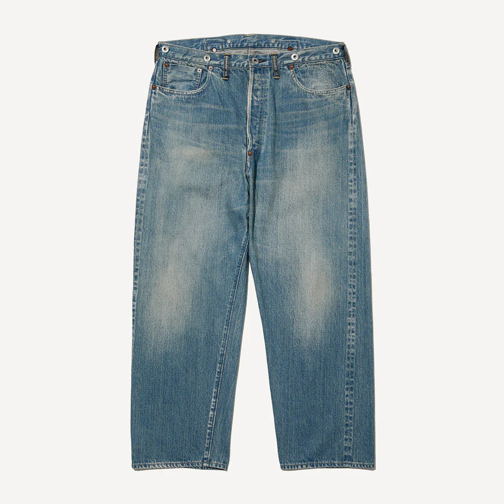 A.PRESSE No.22 Washed Wide Denim Pants (INDIGO)