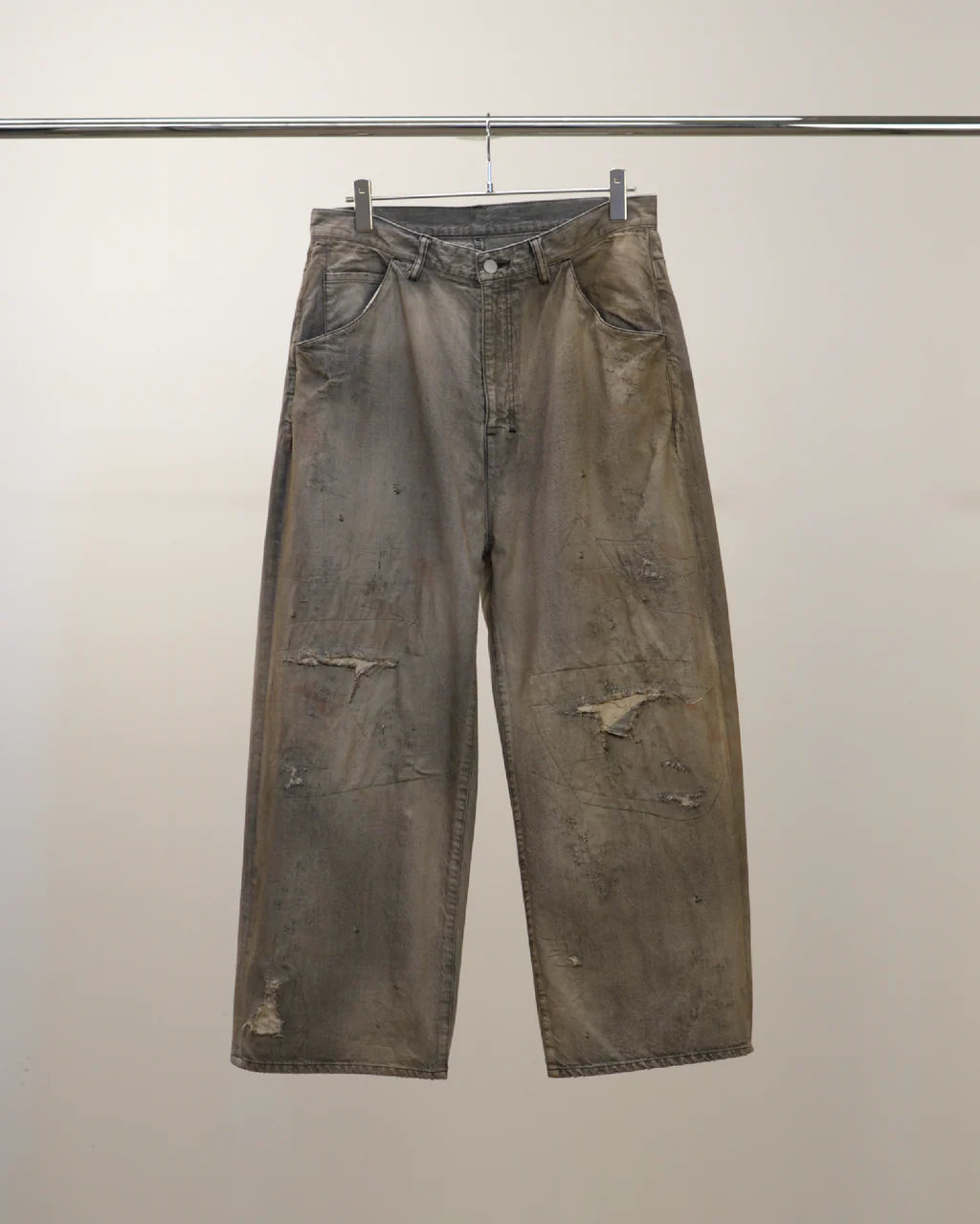 ANCELLM DENIM PANTS #04 AGING01 (BLACK)