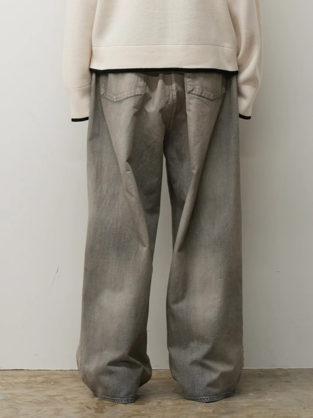 ANCELLM DENIM PANTS #04 AGING01 (BLACK)