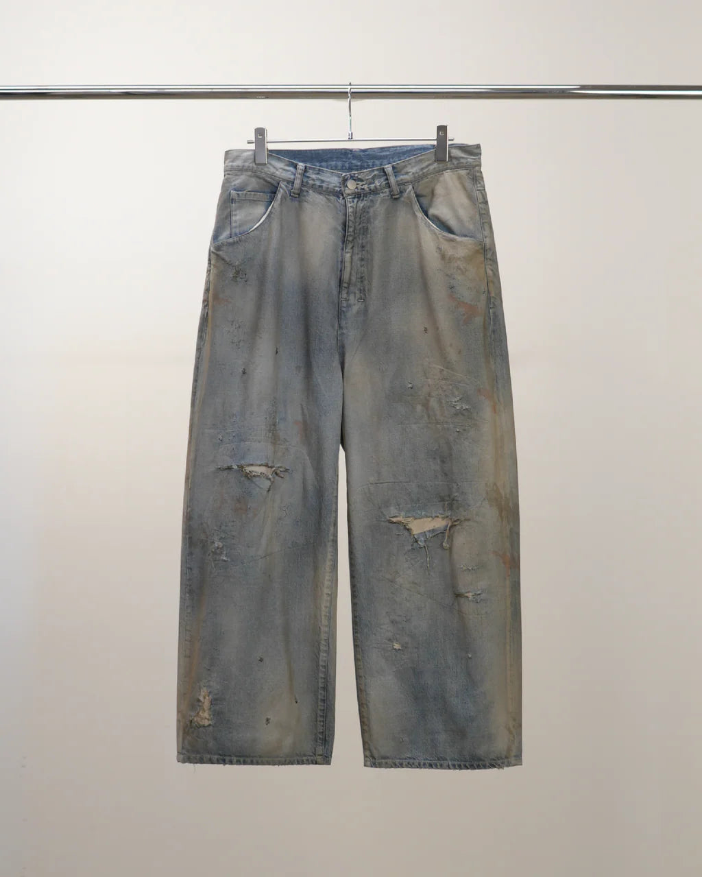 ANCELLM  DENIM PANTS #04 AGING01 (INDIGO)