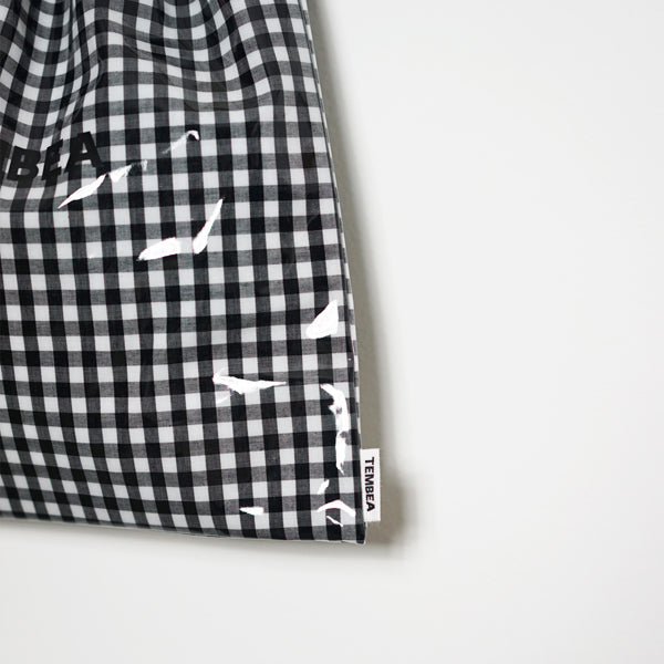 TEMBEA PVC DRAWSTRING BAG GINGHAM