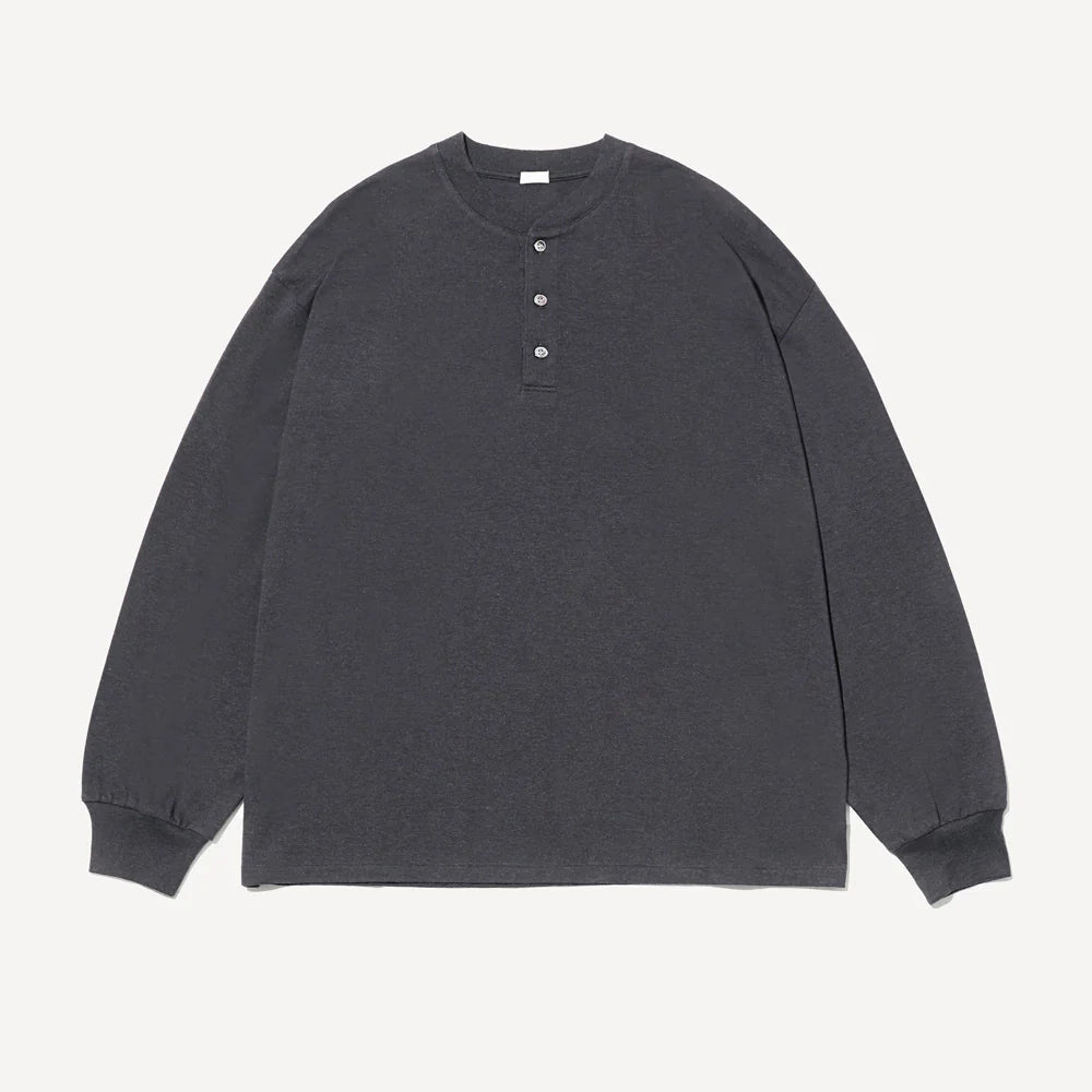 A.PRESSE Cashmere Blend L/S Henley Neck Shirt