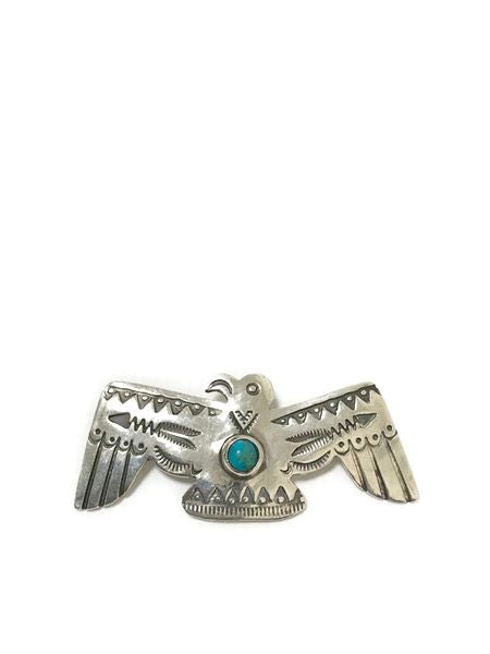 LARRY SMITH FLYING THUNDERBIRD PENDANT -ARROW&TURQUOISE-