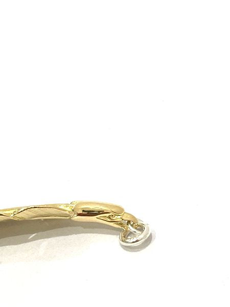 LARRY SMITH 18K GOLD EAGLE HEAD FEATHER PENDANT No. 43