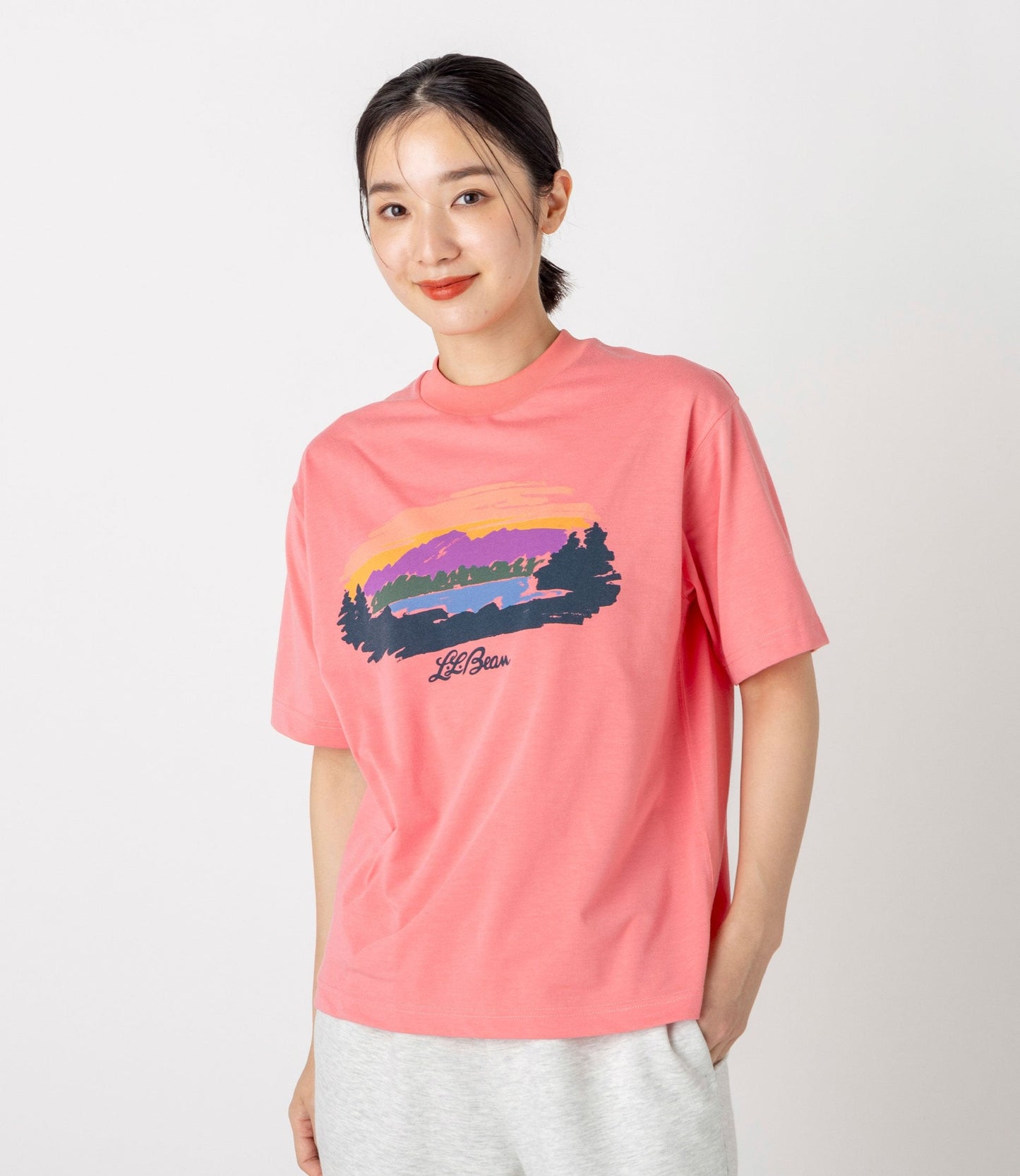 L.L.Bean JAPAN EDITION Women's Canton Mountain Lake Graphic Tee