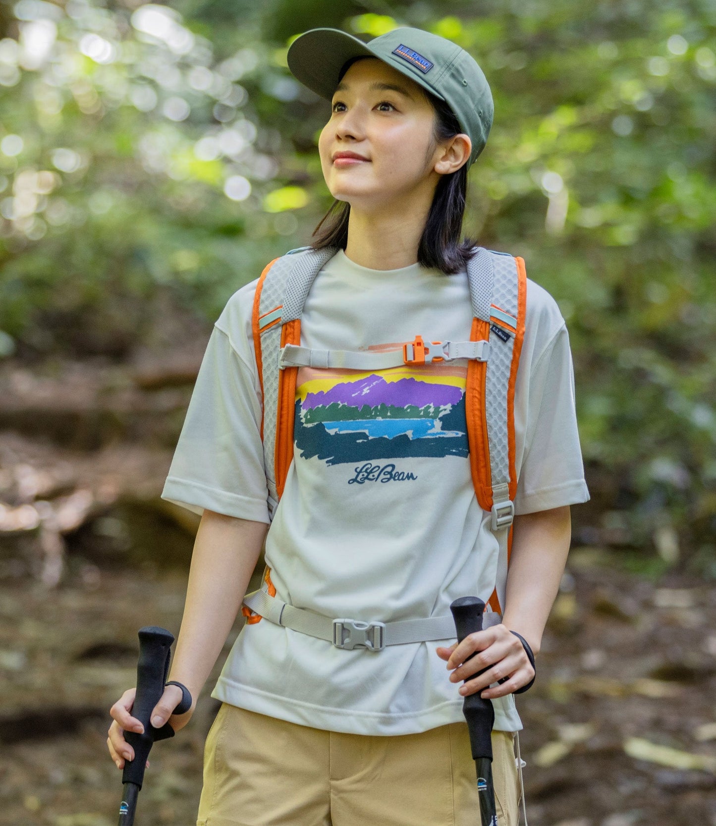 L.L.Bean JAPAN EDITION Women's Canton Mountain Lake Graphic Tee