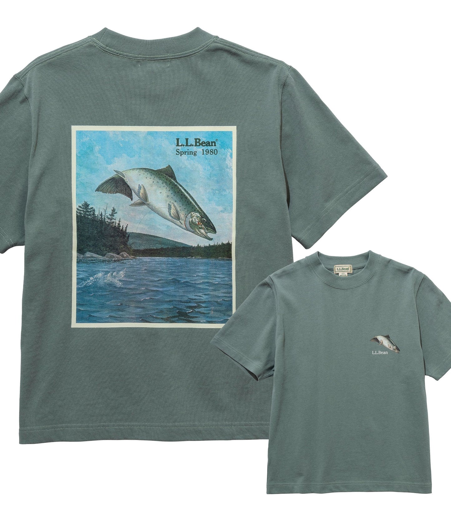L.L.Bean JAPAN EDITION Women's Bean's 1980 Short-Sleeve Catalog Trout Tee