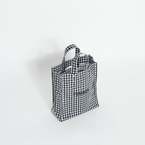 TEMBEA PVC PAPER TOTE SMALL GINGHAM