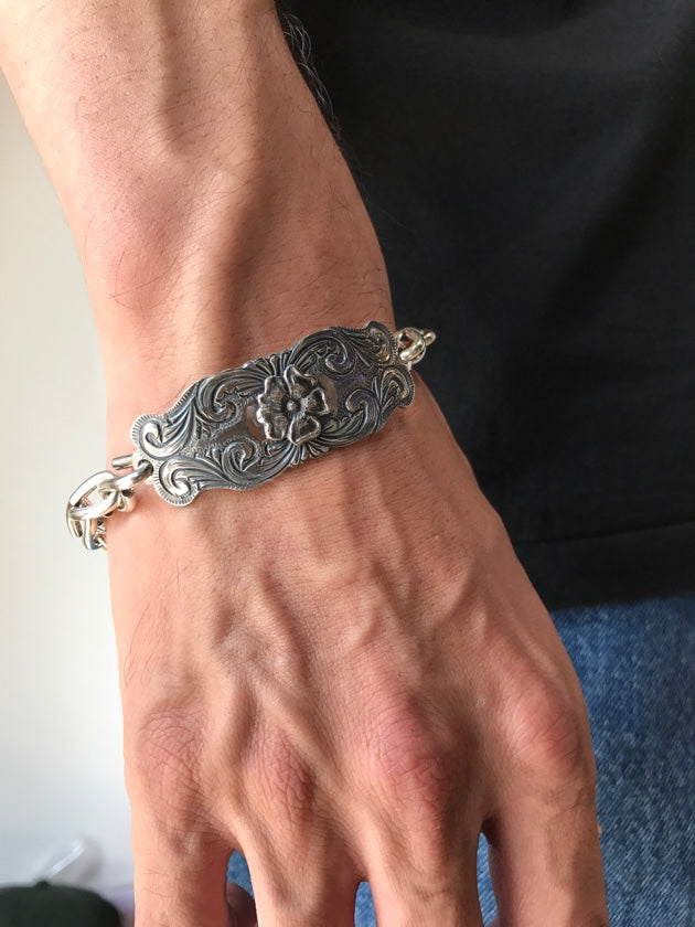 LARRY SMITH KARAKUSA ROSE CHAIN BRACELET No. 97