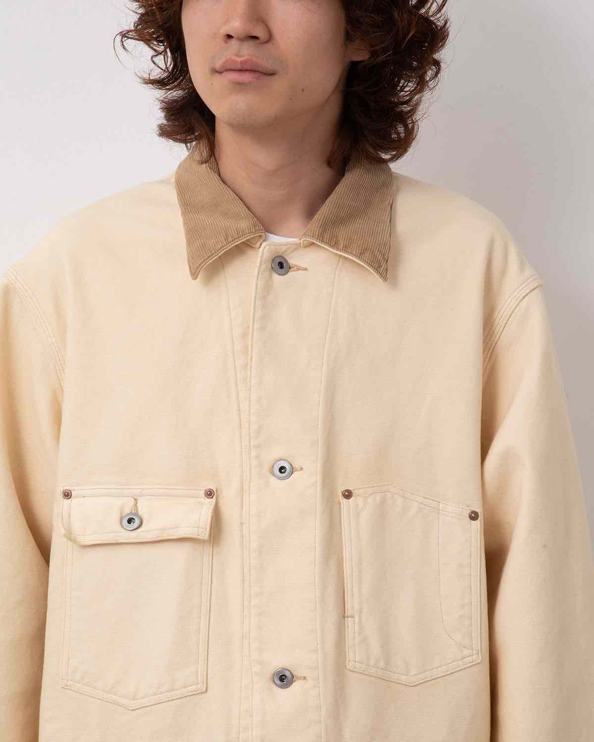 A.PRESSE Vintage Silk Hemp Coverall Jacket