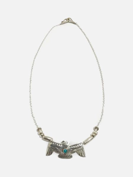 LARRY SMITH FLYING THUNDERBIRD PENDANT -ARROW&TURQUOISE-