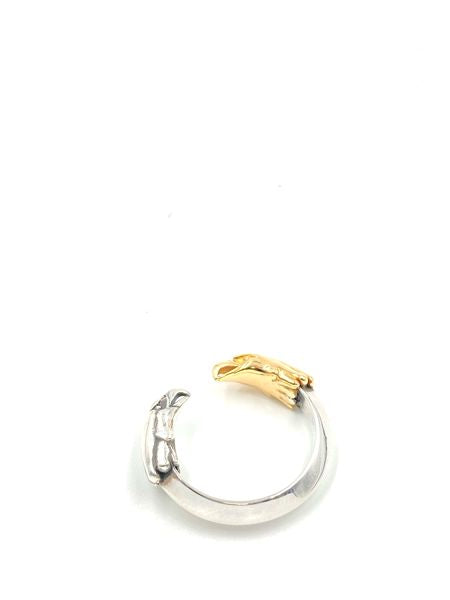 LARRY SMITH DOUBLE EAGLE HEAD RING -18K Gold×Silver-