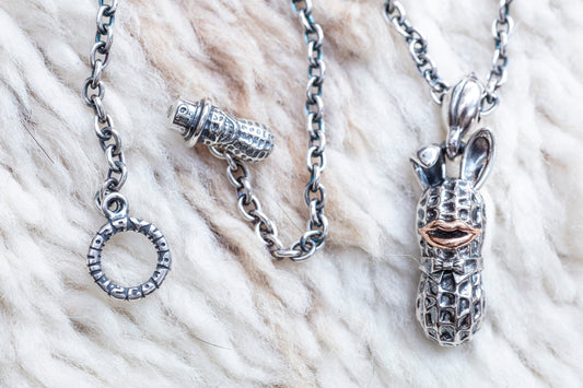 Peanuts&Co PEANUTS LARGE BUNNY PEANUTS silver x pinkgold + chain