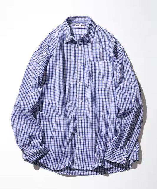 CAHLUMN Magazine Pocket Broad Shirt (Gingham)