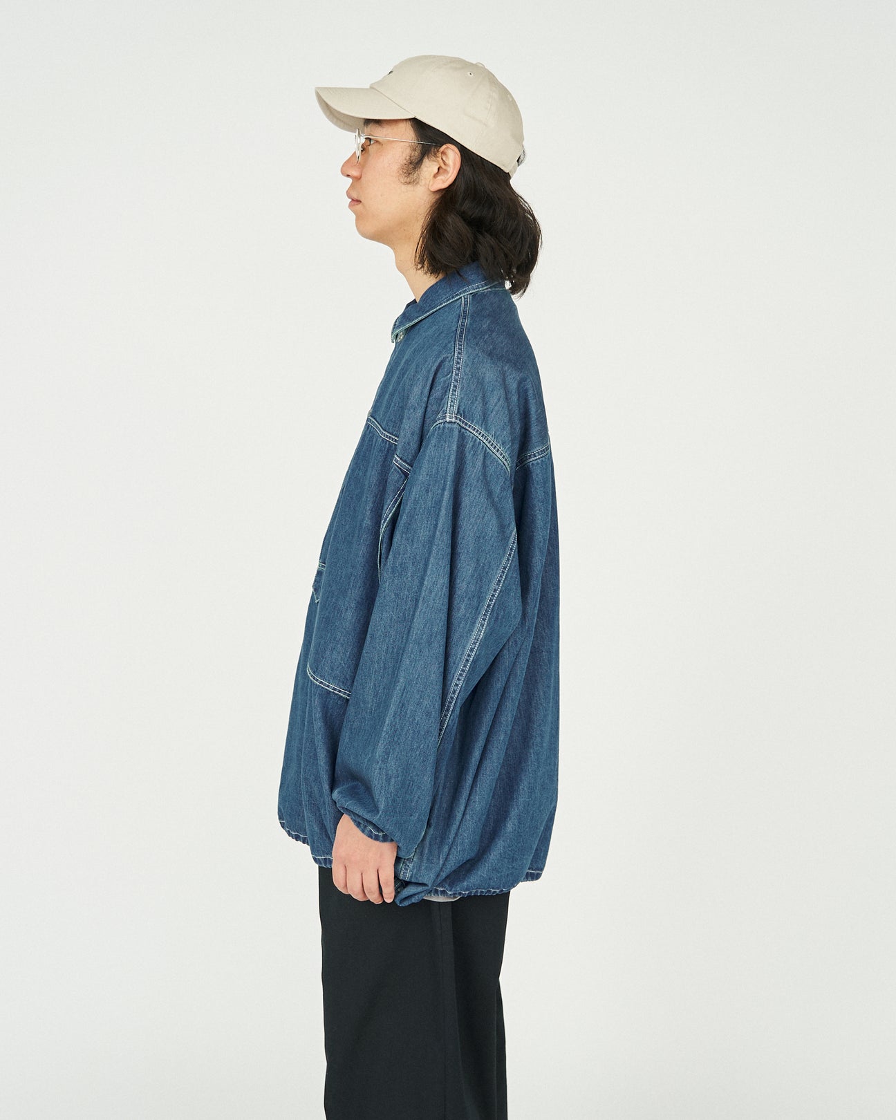 FreshService DENIM PULLOVER SHIRT (FADE INDIGO)