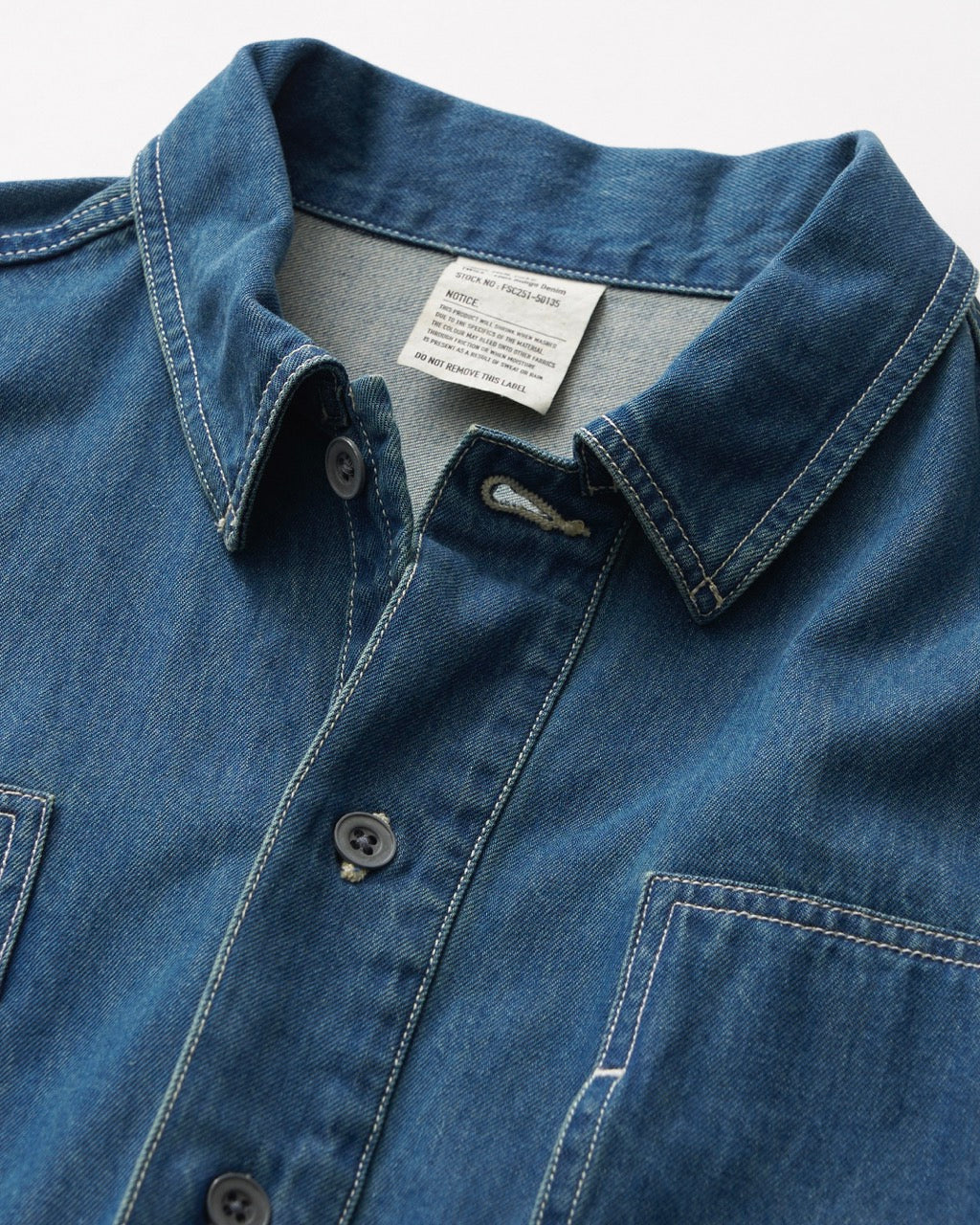 FreshService DENIM PULLOVER SHIRT (FADE INDIGO)