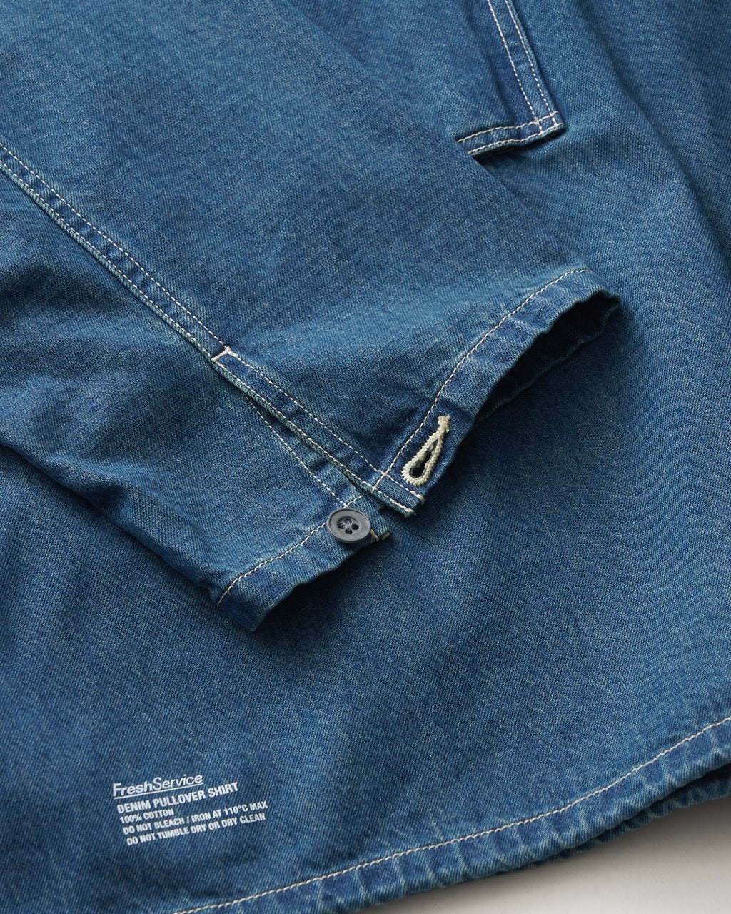 FreshService DENIM PULLOVER SHIRT (FADE INDIGO)