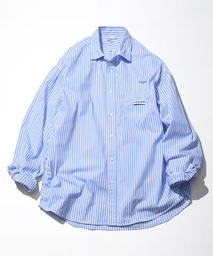 CAHLUMN Magazine Pocket Chain Stitch Shirt