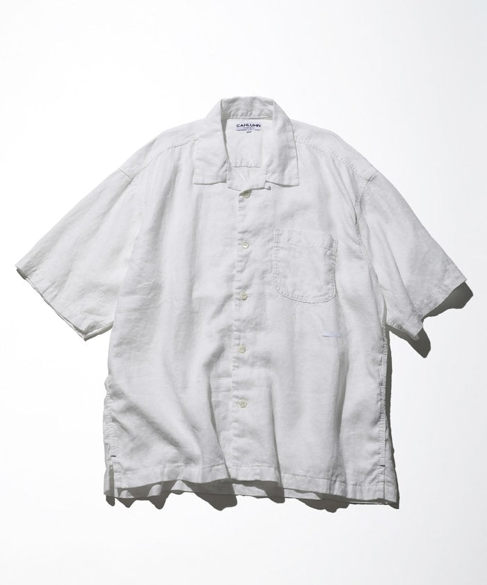 CAHLUMN Linen Open Collar Shirt
