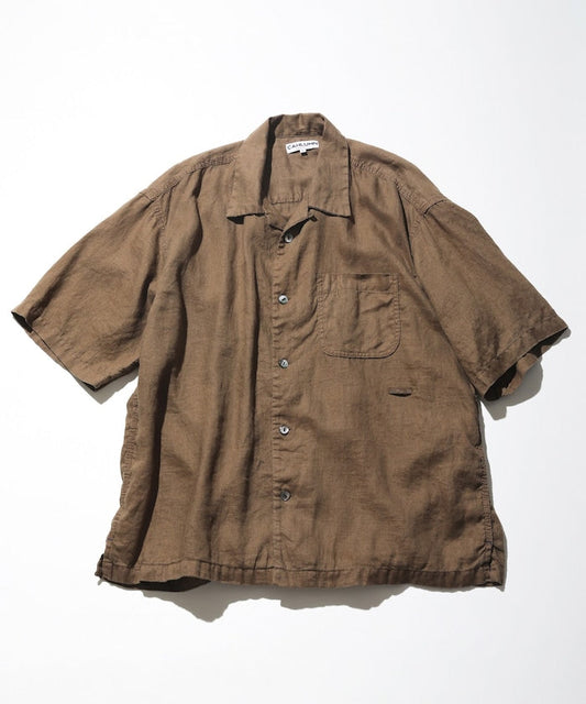 CAHLUMN Linen Open Collar Shirt